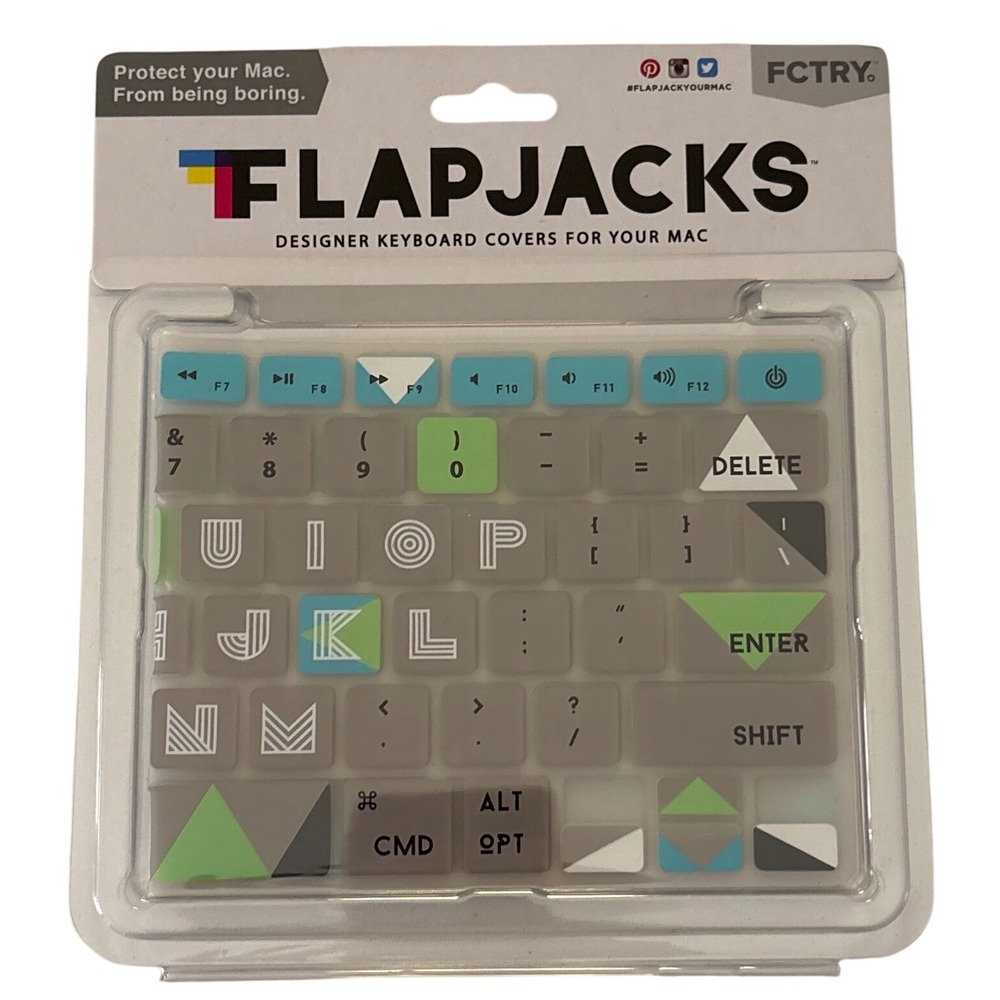 Flapjacks Designer Keyboard‎ Cover For MacBook Air Pro Desktop Lime Light New